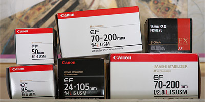 Canon camera lens boxes