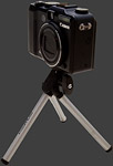 camera on mini tripod